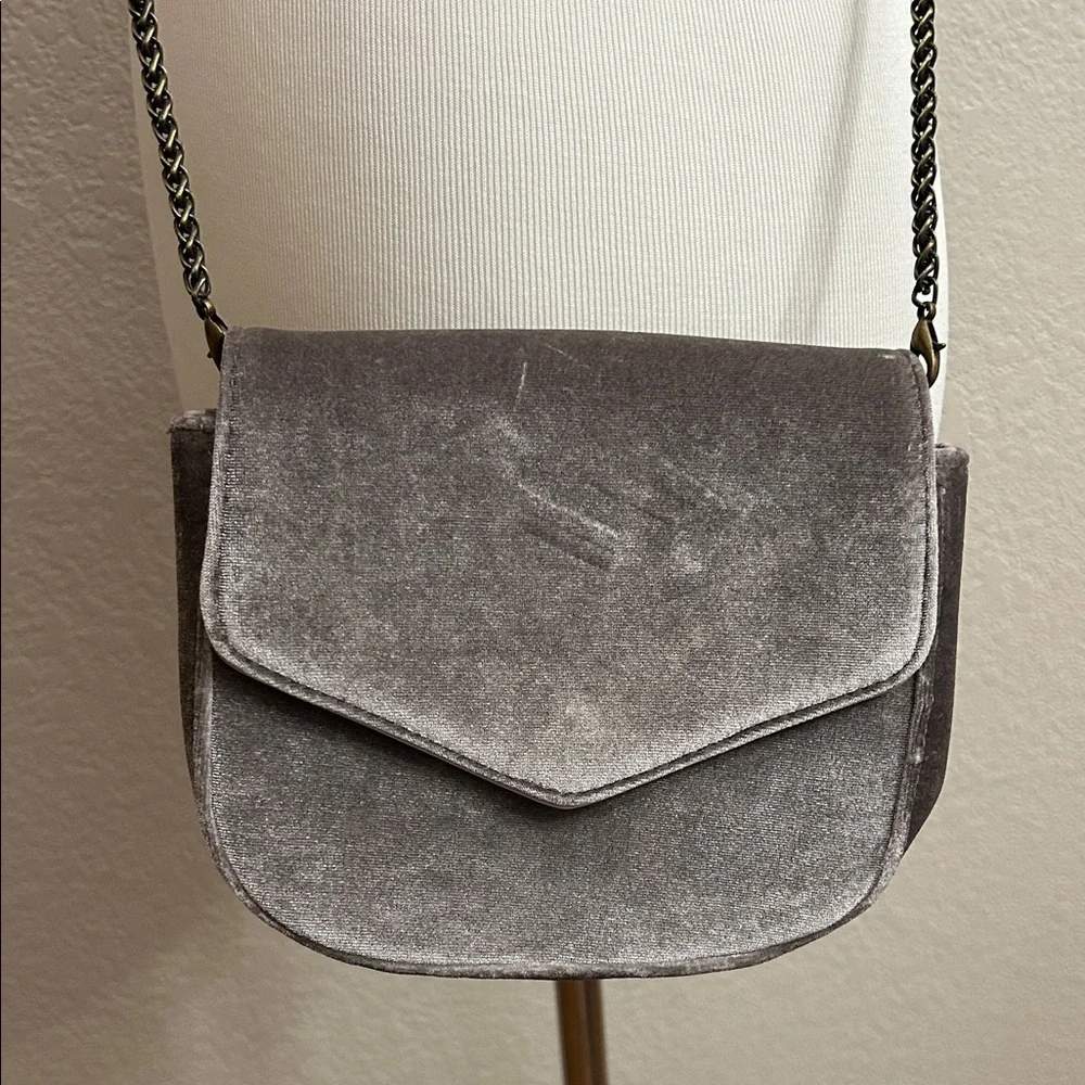 Anthropologie grey velvet